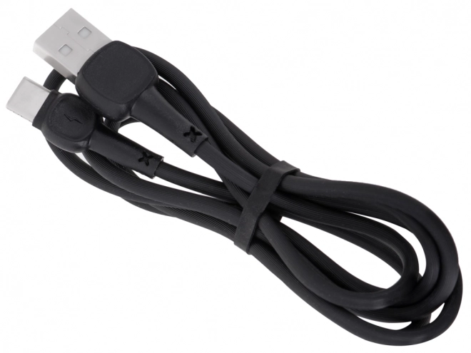 Čierny kábel na rýchle nabíjanie USB