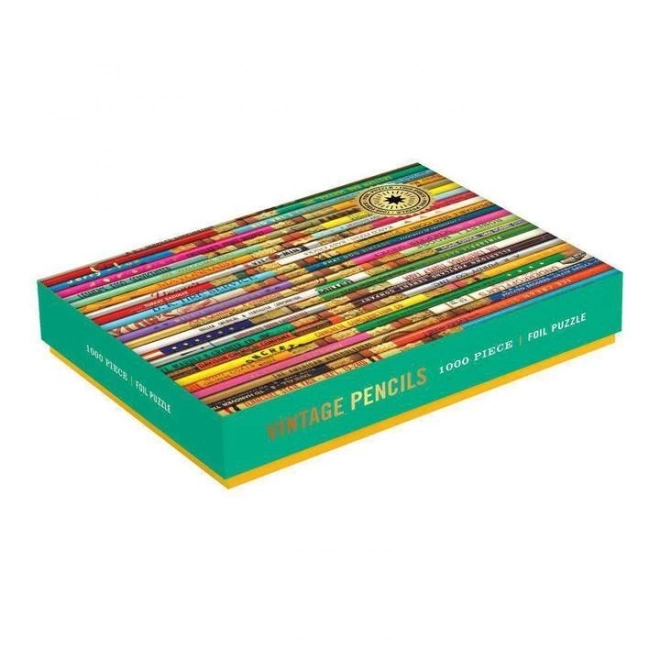 Metalické puzzle Tužky