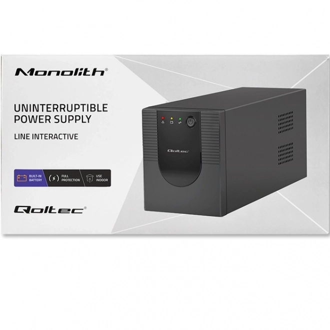 Záložný zdroj UPS Qoltec 1500VA 900W
