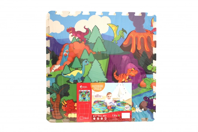 Penové puzzle s dinosaurami - 4 dieliky