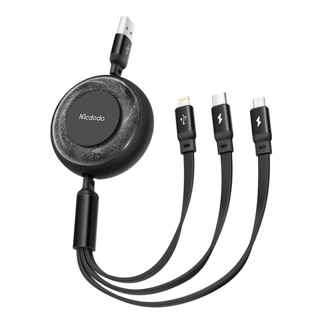 Kábel 3v1 USB na USB-C / Lightning / Micro USB, Mcdodo, 1,2 m (čierny)