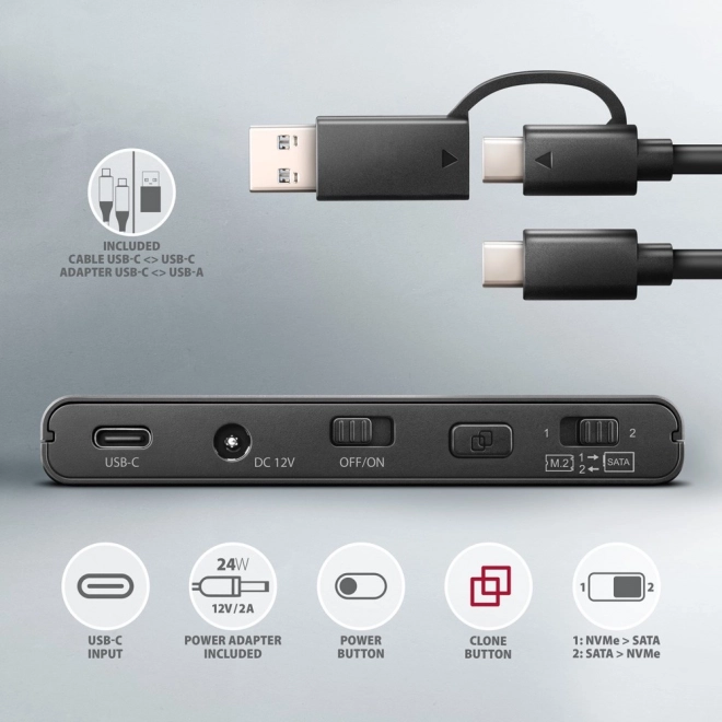 Adaptér USB-C 10Gbps Adaptér CLONE MASTER 2