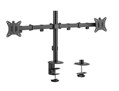 Stolné nastaviteľné rameno pre dva monitory, do 32 palcov, 9 kg