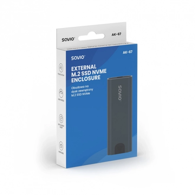 Obal na externý disk M.2 SSD NVMe USB-C