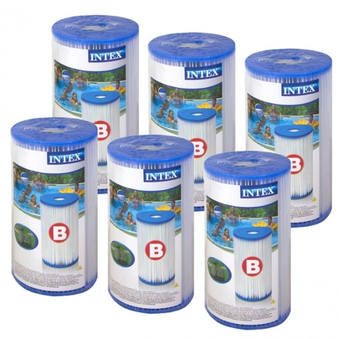 Súprava filtračných vložiek Intex typu B - 6 ks