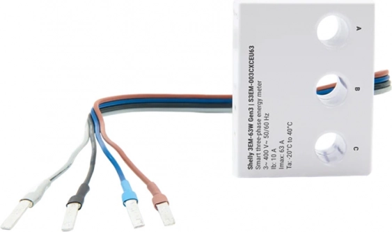 Merací prístroj energetickej spotreby Shelly 3EM Gen3 WiFi