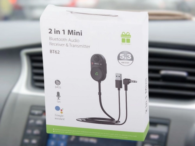 Bluetooth adaptér do auta s podporou hands-free a bass boost