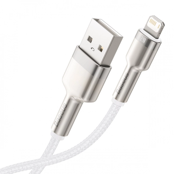 USB kábel pre Lightning Baseus Cafule 2,4A 2m biely