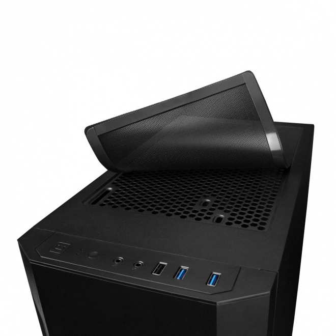 Elegantná Mid Tower počítačová skrinka čierna