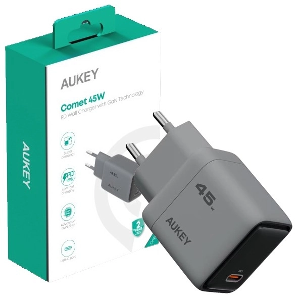 Mini nabíjačka AUKEY 45W USB-C s rýchlym nabíjaním