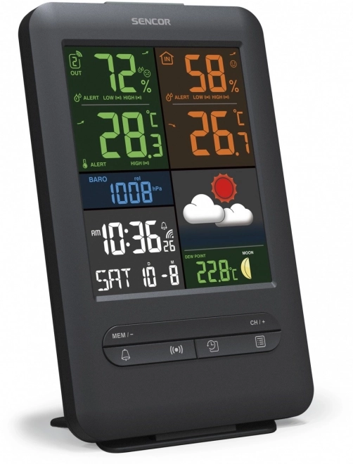 Meteorologická stanica so širokouhlým LCD displejom