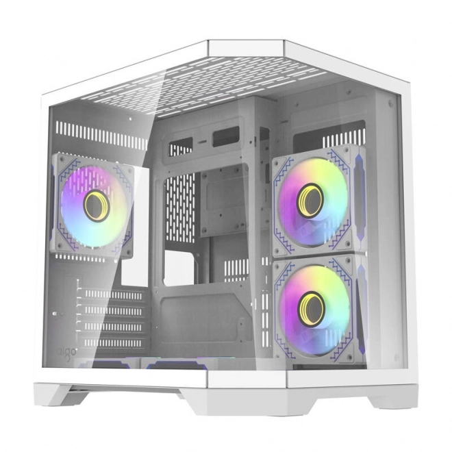 Počítačová skriňa Darkflash s 5 ARGB ventilátormi (biela)