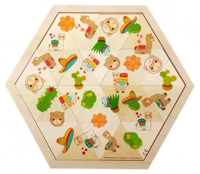 Puzzle mozaika s Lamou