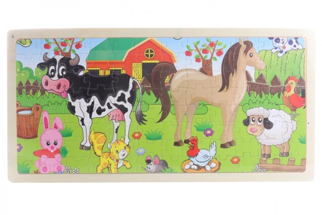 Drevené puzzle so zvieratkami