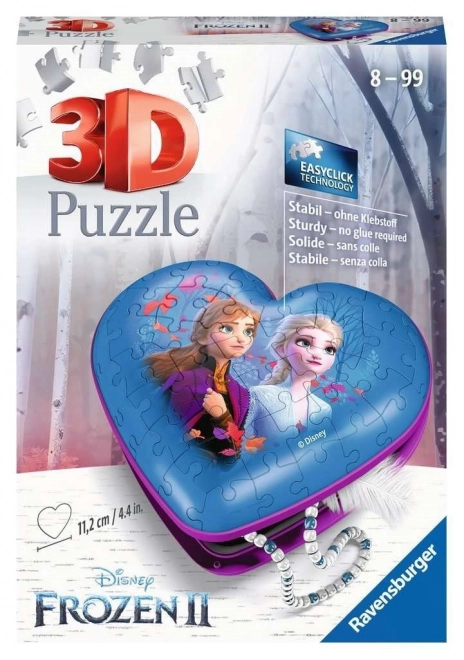 Ravensburger 3D puzzle Srdce Ledové kráľovstvo 2, 54 dielikov