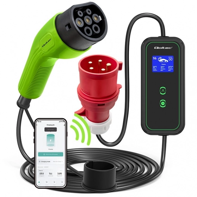 Prenosná EV nabíjačka s WiFi a LCD na elektromobily