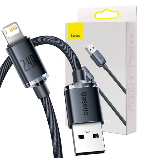 Kábel Baseus Crystal Shine USB-Lightning 2,4 A 2 m čierny