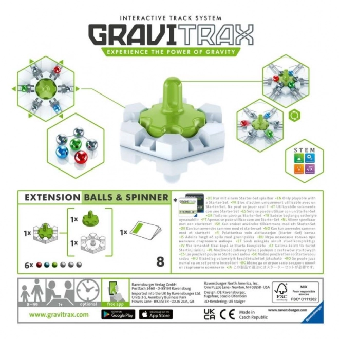 Gravitrax rozširujúci set Spinner