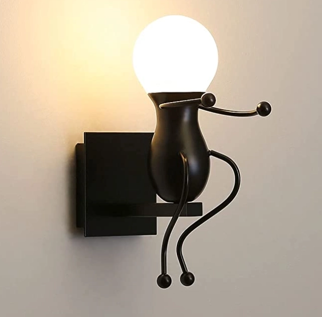 Lampa na stenu Loft - čierna, typ VI