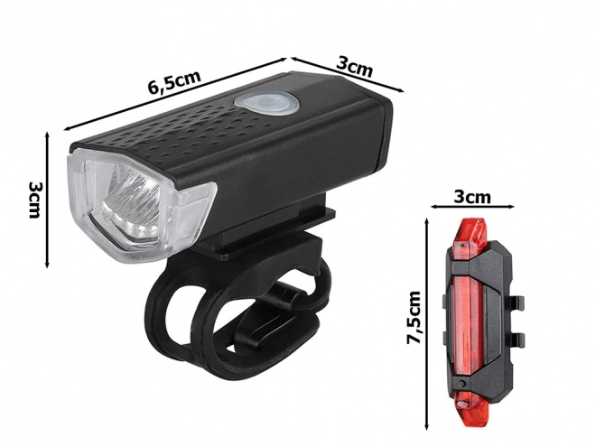 Led osvetlenie na bicykel predná a zadná sada USB