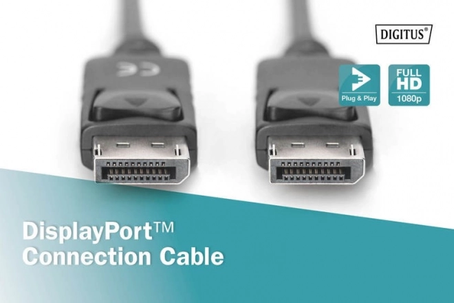 Kábel DisplayPort s sponou 1080p 60Hz FHD DP/M DP/M čierny 1m