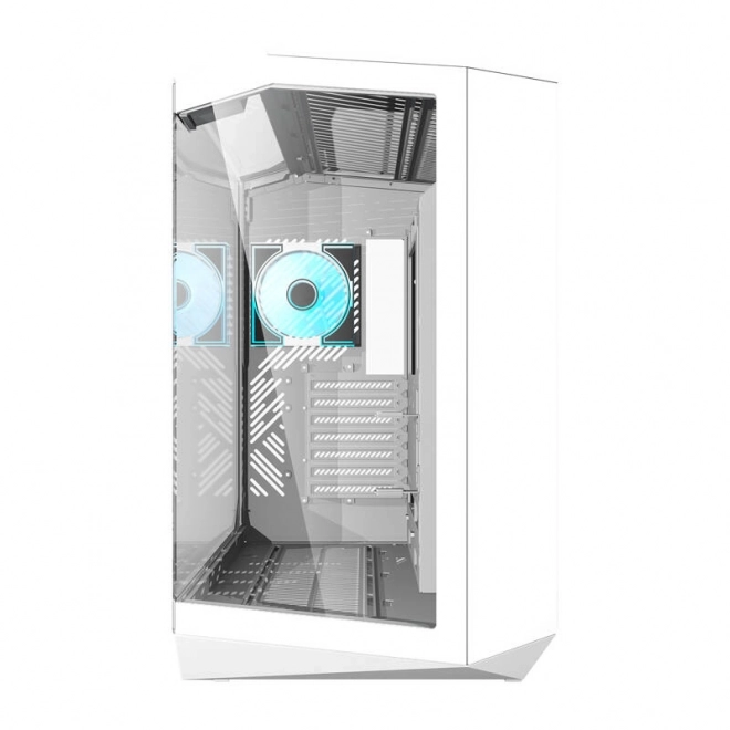 Počítačová skříň Darkflash se 4 ventilátory bílá