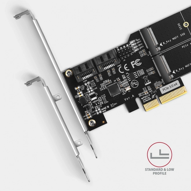 PCIe Kontrolér s 2x SATA a 2x M.2 Portmi