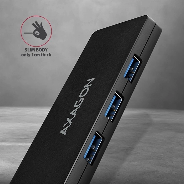 Axagon Slim USB Hub 4-portový USB 3.2 Gen 1 s 14cm Typ-C káblom
