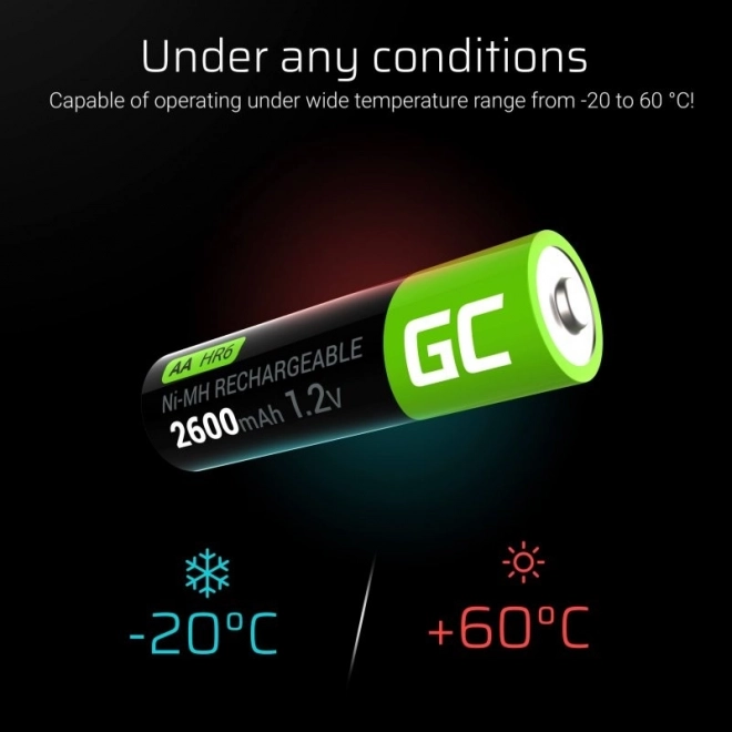 Nabíjacie batérie Green Cell AA 2600mAh - 16 kusov