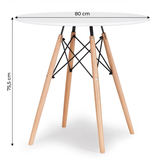 Moderný škandinávsky jedálenský stôl 80cm