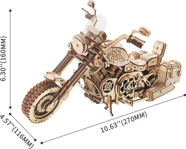 Motocykel Cruiser LK504 - 3D drevená stavebnica