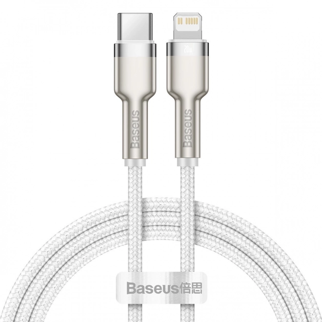 Baseus Cafule USB-C na Lightning Nabíjací Kábel 1m Biela