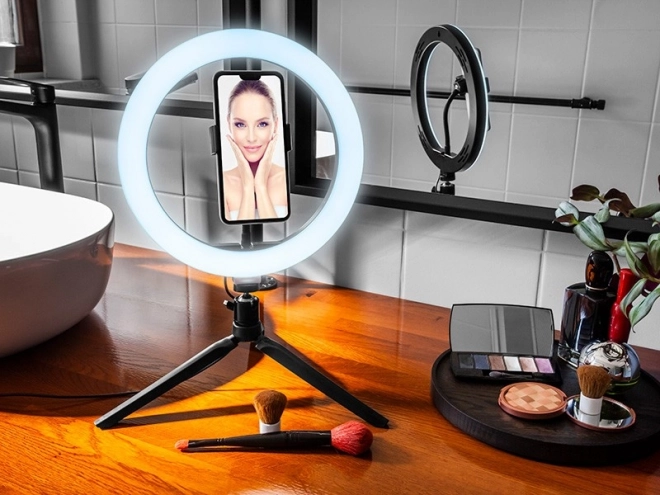 Lampa kruhová 26 cm s mini statívom
