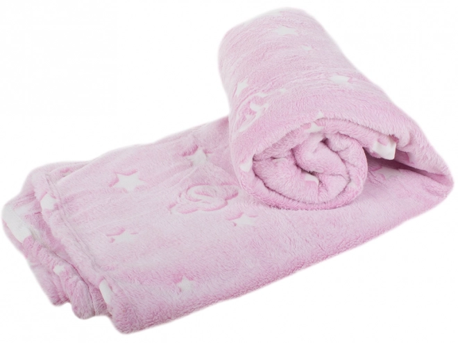 Deka s rukávmi fleece teplá mikina župan neon – Ružová