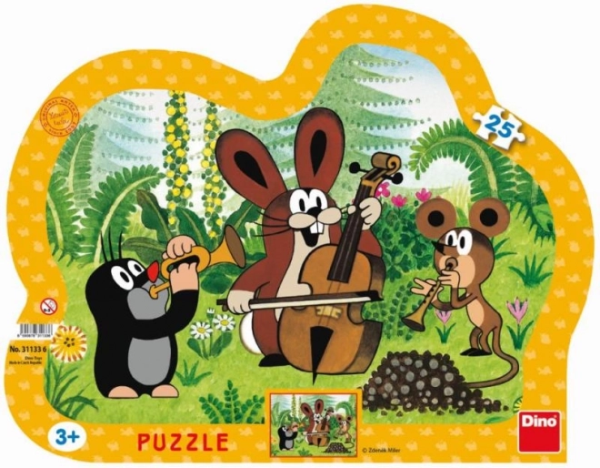 Puzzle Krtek hudobník 25 dielikov