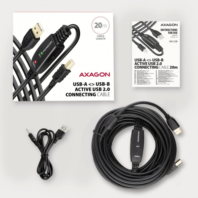 Aktívny USB kábel AXAGON 20m