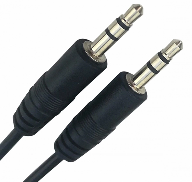 Audio kábel miniJack 3,5 mm 1 m čierny