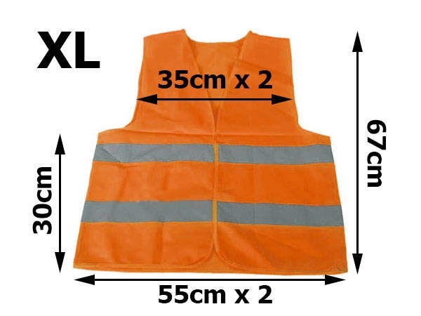 Výstražná reflexná vesta oranžová XL