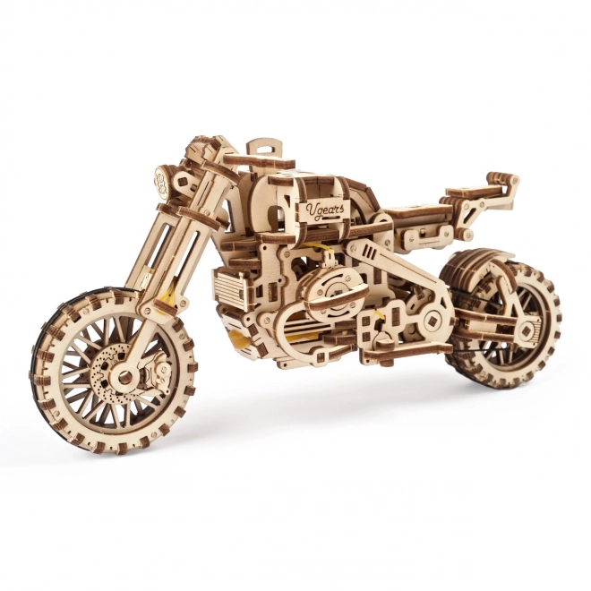 Ugears 3D puzzle Motocykel s vozíkom 380 dielikov