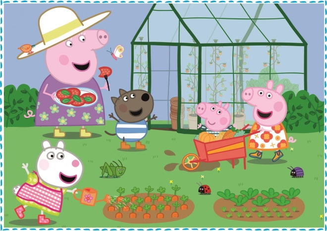 Puzzle Prasiatko Peppa: Spomienky na prázdniny 4v1