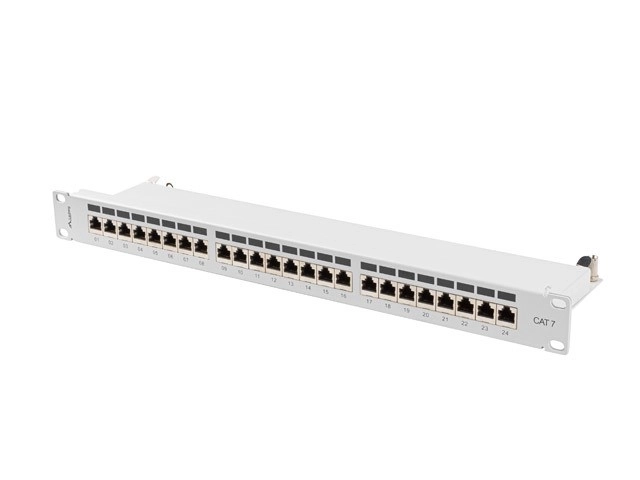 Patch panel 24 portový 1U KAT7 šedá