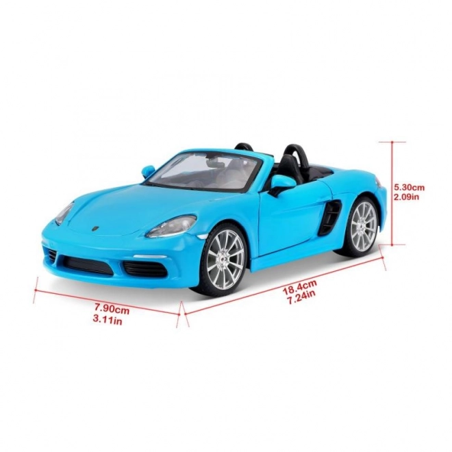 Bburago Porsche 718 Boxster modrý