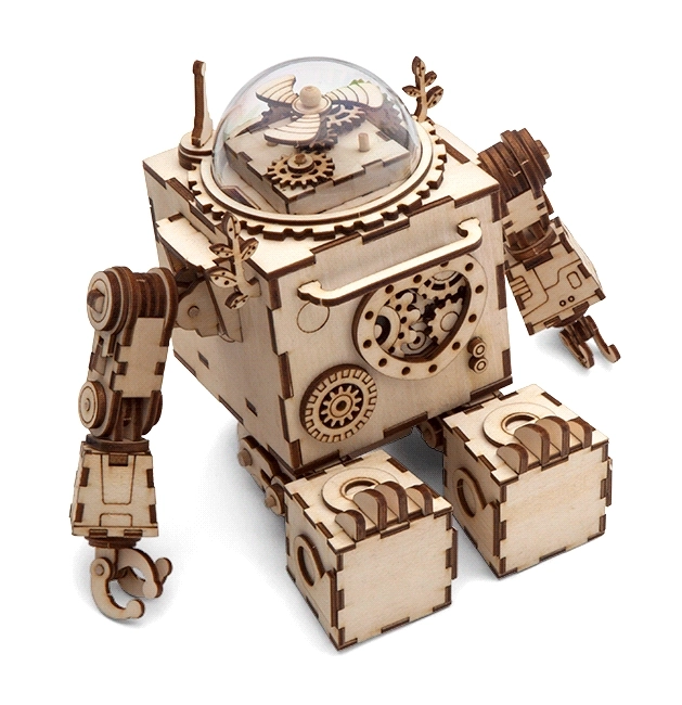 Rokr Svietiaci 3D drevené puzzle Robot Orfeus