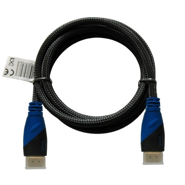 Zlatý HDMI kábel s nylonovým opletením 1,5m