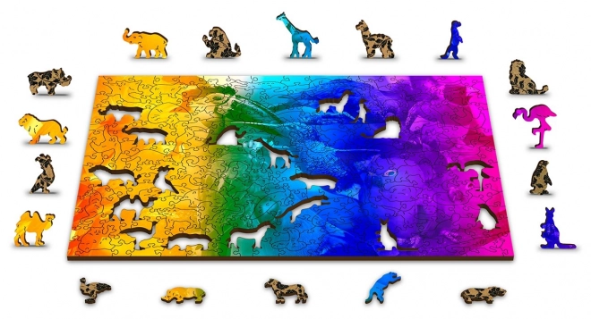 Drevené puzzle Vtáčí raj