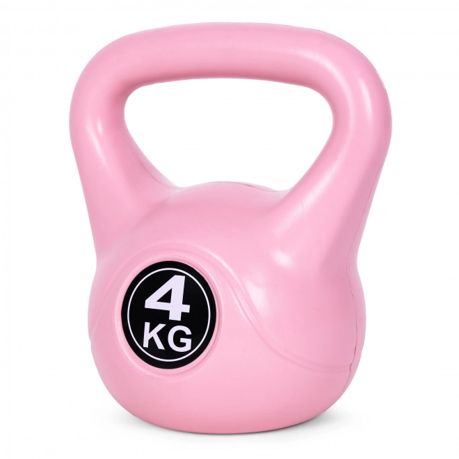 Kettlebell 4 kg ružový na cvičenie