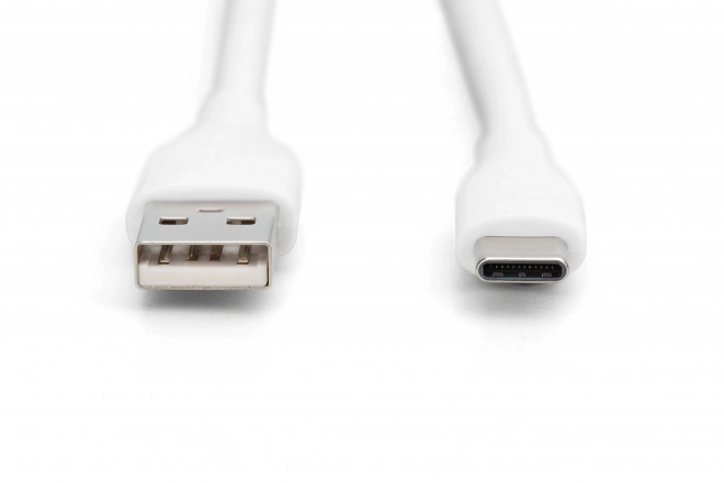 Siliónový nabíjací kábel USB-A - USB-C 0,5m biely