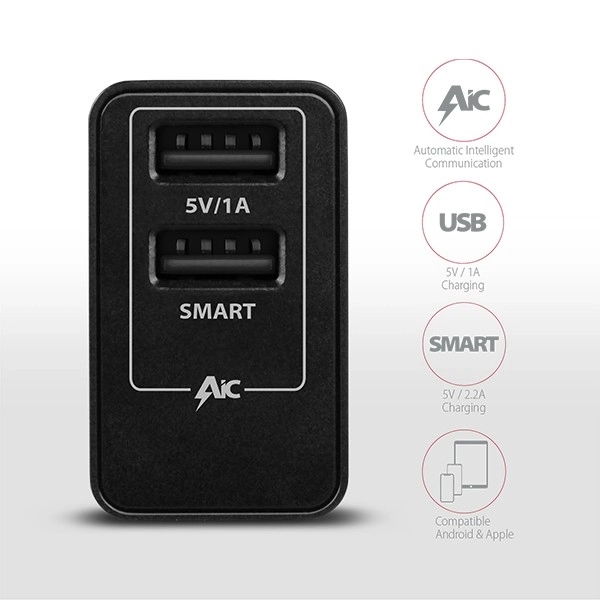 Duálna nabíjačka AXAGON SMART 16W USB-A