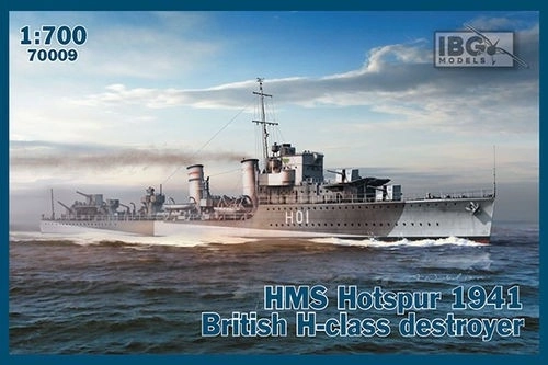 Model plastovej lode HMS Hotspur 1941 britský torpédoborec triedy H