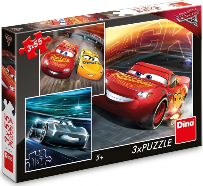 Autos Cars 3: Tréningové Puzzle 3x55 Dielikov